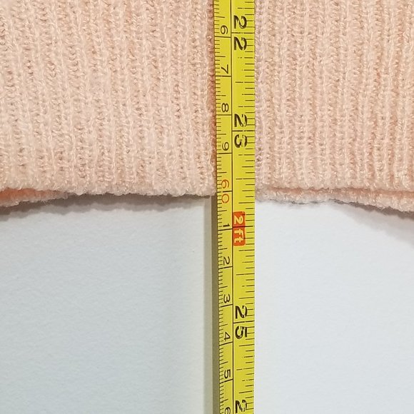 Maggie Jana Soft Peach Coquette Vintage Diamond Knit Granny Sweater Cottagecore - Picture 6 of 8